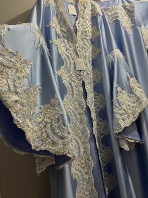 Mavi saray set terlik taç